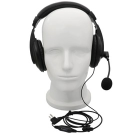 Overhead Headsets Headphones with VOX-PTT Boom Mic Compatible with Motorola Radios Walkie Talkie RDM2070d CP200 CP200d CLS1410 CLS1413 CLS1450 2-pin
