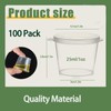 100 Pieces Plastic Sauce Cups 25ml Plastic Containers with Lids