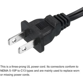 PowerHOOD 5ft 2 Prong AC Power Cord Compatible with Teenage Engineering OB-4 OB4 TE011AS Magic Radio Portable Bluetooth Wireless Stereo Speaker Replacement 5 Feet / 1.5m Power Charger Cable