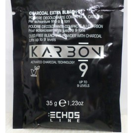 Echos Line Karbon 9 | Polvere Decolorante Al Carbone | Schiarisce Fino A Nove Toni | Bustina 35 Gr