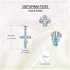 ONEFINITY Turquoise Cross Necklace 925 Sterling Silver Nurse Cross Pendant