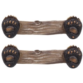 Needzo Bear Paw Drawer Handles, Rustic Home and Kitchen Decorations, Wildlife Cabinet Pulls, 5 x 2 Inches (Set of 2)