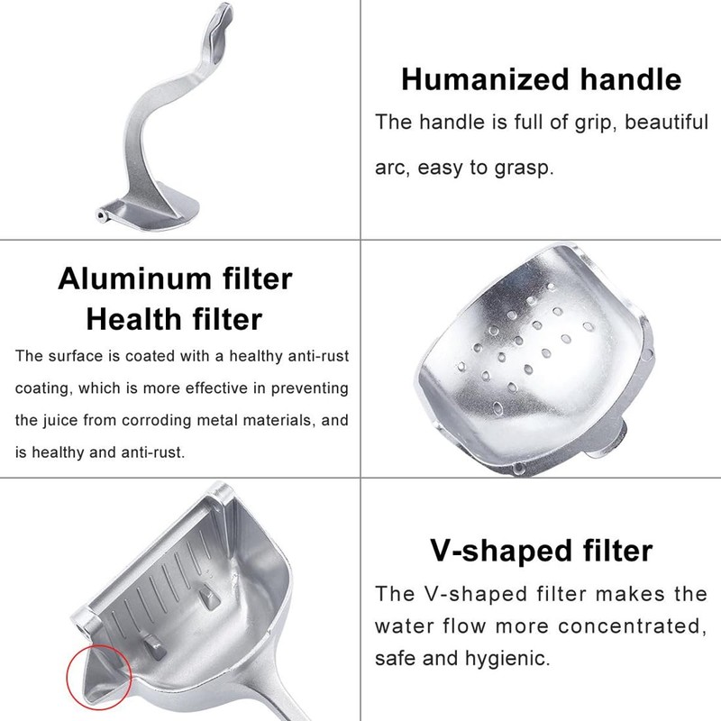 AIMALL Stainless Steel Manual Juicer, Multi-Function Fruit and Nut Squeezer,