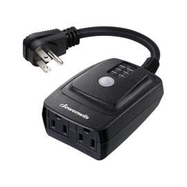 DEWENWILS Outdoor Timer for Lights, Waterproof Outlet Timer with 2 Grounded Electrical Outlets, for Christmas, 15A 1/2HP, UL Listed