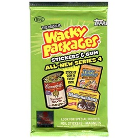 2006 Topps Wacky Packages Series 4 Unopened Hobby Pack (5 parody stickers per pack & 1 stick of gum!!)