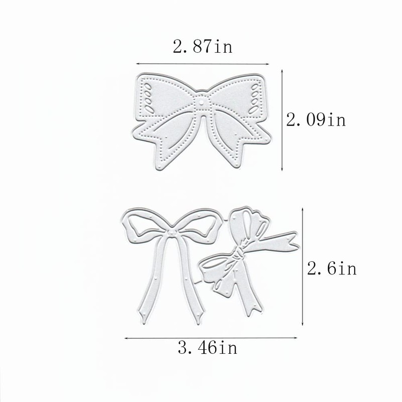 Metal 3 PCS Bows Bowties Bowknot Die Cuts Cutting Dies