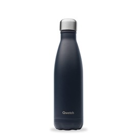 Qwetch - Originals Stainless Steel Insulated Flask 500 ml Carbon Grey - Thermos Flask 24 Hours Cold & 12 Hours Hot - Leak-Proof, BPA-Free, Reusable - Perfect for Sports, Travel, Office & Hiking
