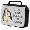 Mr. & Mrs. Panda Kulturbeutel Pinguine Einschlafen - Geschenk, Mitbringsel,