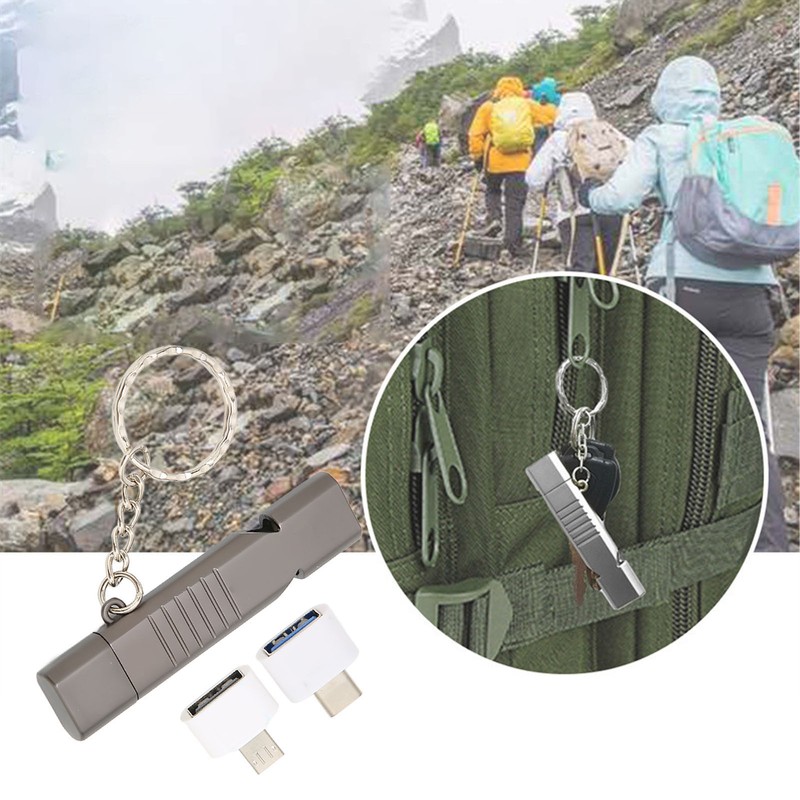 Whistle Flash Drive SOS Outdoor Waterproof USB3.0 120dB Sound Multifunction