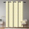 ggaimwf 53"x 69" Chevron Eyelet Curtain Yellow Stripes Geometric Arrow