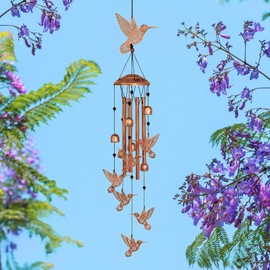 GDNSFIT Hummingbird Wind Chimes for Outside,Metal Windchimes,Hummingbird Gifts for Women/Men,Wind Chime Garden Decor Outdoor,Memorial/Housewarming/Birthday/Festival Gifts,Front Yard Decor | GDNSFIT