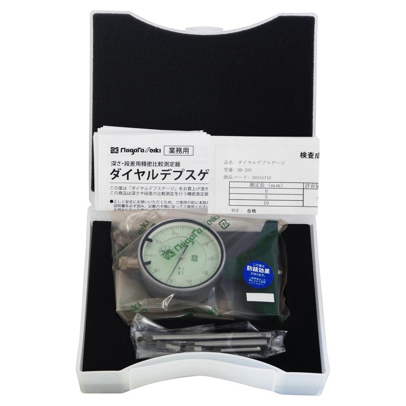 Niigata Seiki SK DD-205 Dial Depth Gauge, Max 8.1 inches
