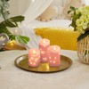 Homemory Flameless Candles with String Lights, 3 Pack Embedded Fairy