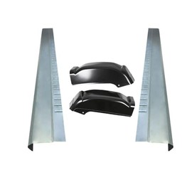 Motor City Sheet Metal - Compatible With Chevy 1999-2007 For Silverado 4 Door Extended Cab Outer Rocker Panel And Cab Corner Pair