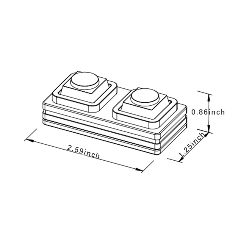 NLOFIN PC Power Button,Mini 2-Key Remote PC Power Switch，PC Computer