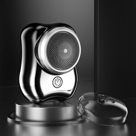 Mini Electric Trimmer, Electric Beard Clipper Cleaning Brush Fast Charging Low Noise Portable for Home (Gradient Black)