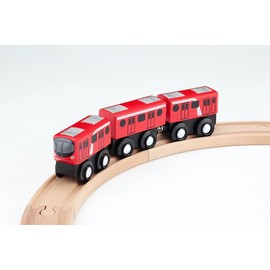 Popondetta Moku TRAIN 025 Marunouchi Line 2000 Series MOK-025 Wooden Train Rail Toy Train Train Vehicle 3 Years Old