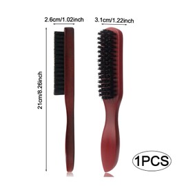 Slick Back Hair Brush, Slick Back Brush, Slick Brush, Boar Bristle Hair Brush Hair Gel Brush for Afro Wet Curly Hair or Damaged Hair Reducing Hair for Combing Beard Hair