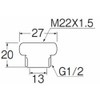 SANEI Shower Adapter PT25-7 Connect SANEI Shower Hose to Gaster