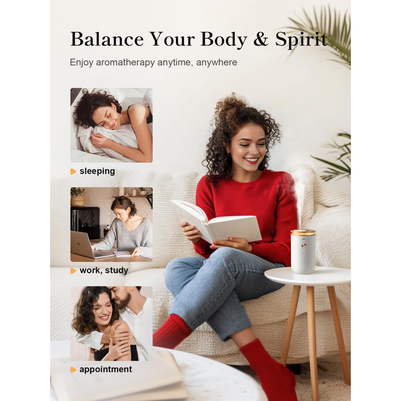 Ceeniu waterless diffusers for Home, Ultrasonic Atomization, Quiet Design, 1000