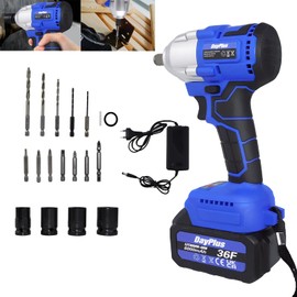 BRIEFNESS 310ft-lbs Electric Wrench Screwdriver for Car Vehicle Garage Workshop