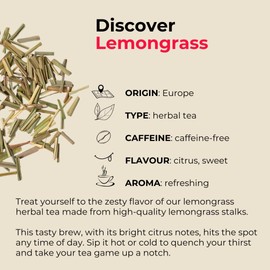 Teapro Premium Lemongrass Tea 100g | Caffeine-free Herbal Loose Leaf Tea