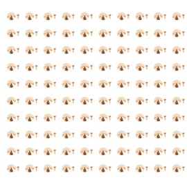 100pcs Mushroom Rivets Multipurpose Double Cap Mushroom Rivets for Belts Bags Hats Shoes Leather Keychains Clothes Gold