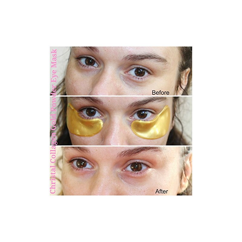 Boolavard® 10 Pairs of New Crystal Gold Dust Gel Collagen Eye