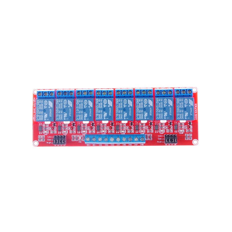 KNACRO 12V 8-Channel 10A Relay Module High Low Level Triggering