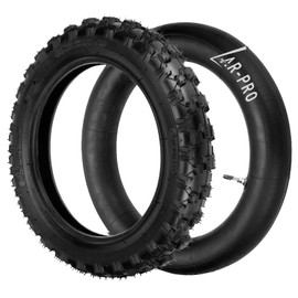 2.5-10" Off-Road Tire and Inner Tube Set - Dirt Bike Tire with 10-Inch Rim and 2.5/2.75-10 Dirt Bike Inner Tube Replacement Compatible with Honda CRF50/XR50, Suzuki DRZ70/JR50, and Yamaha PW50