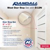 Wood Door Stop Set with White Kerf Weatherstrip (3 Piece