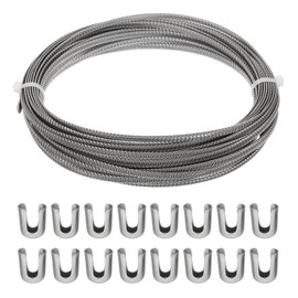 PATIKIL 50Ft 304 Stainless Steel Spiral Boning, Flat Metal Corset Boning with 120 pcs 6mm boning tips for Corset Lacing Costume Hoop Skirt Making Supplies, (6mm WIDE)