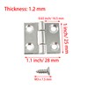 bociloy 20Pcs 1 Inch Butt Hinge, Mini Cabinet Hinges, Rectangle