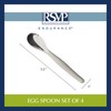 RSVP International Poached Egg Spoon, 4 Piece Set Multipurpose Use