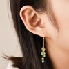 Nupuyai Crystal Earrings Hanging Gold for Women Tumbled Stones Drop