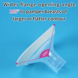 MOOMentaneous 18mm Oval Flanges Breast Pump Parts Compatible with Medela Breast Pumps PersonalFit, Maxflow, Freestyle Flex Swing Maxi Connector