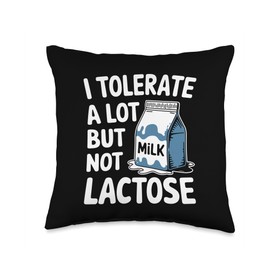 Lactose Intolerance Girl Dairy Allergy Throw Pillow