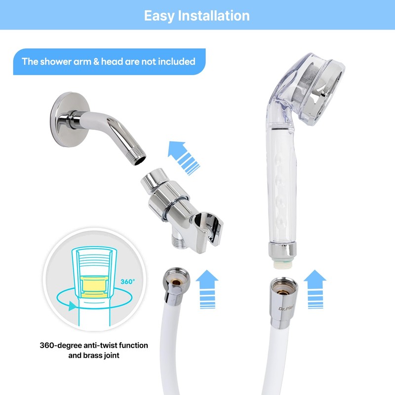 Dr. Piel Eco-Shower Hose Original White 79 Inches