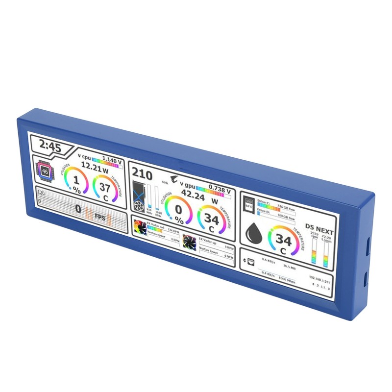8.8 Inch PC Temperature Display Support Dynamic Theme Touchscreen Computer