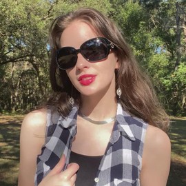 Joopin Purple Black Folding Sunglasses for Women Trendy, UV400 Oversized Large Womens Sun Glasses Polarized Foldable Shades for Driving Vacation