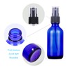 LUFEVRM 2oz Blue Glass Spray Bottles,Empty Small Perfume Travel Refillable