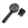 Black Round Handheld Shower Head with Holder – 3 Settings