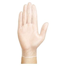 Disposable Gloves, Vinyl, M, Clear, PK100