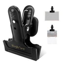 2 Pcs Heavy Duty Magnetic Clips with 1.5 Inch Mouth Opening - Securely Grip Flags, Backdrop Blueprints, Calendars,Tools - Ideal for Artists, Photography Shooting Studios, Worksite, Offices, Tool Carts