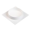 Wall Flange 125 mm with Backflow Flap PVC Connector Round