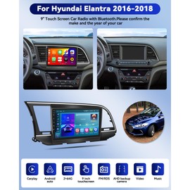 CAMECHO 2+64G Android 13 Car Stereo for Hyundai Elantra 2016 2017 2018, Wireless CarPlay Radio Android Auto Car Radio, 9" Touch Screen Radio Dash Kit GPS Bluetooth WiFi RDS SWC Mirror Link