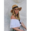 DRESHOW Women's Panama Hat Wide Brim Straw Summer Fedora Straw