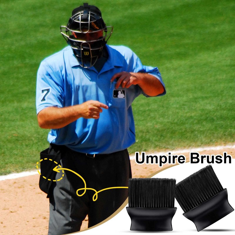 Deekin 2 Pieces Umpire Brush Baseball Home Plate Brush Umpire