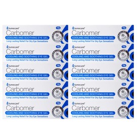 Lumecare Carbomer Cooling and Soothing Eye Gel for Dry Eyes. 10 Tube Multipack