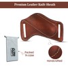 Leather Knife Sheath for Belt Pocket Folding Knife Holder Compact